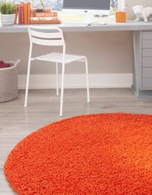 Detail image of  4' x 4' Solid Shag Round Rug
