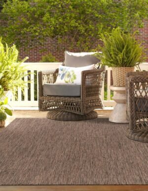 Detail image of  4' x 6'  Washable Solid Indoor / Outdoor Rug
