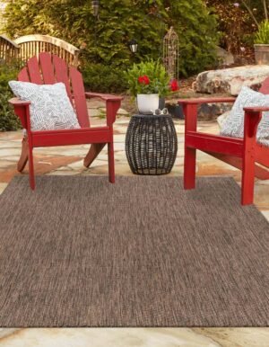 Detail image of  4' x 6'  Washable Solid Indoor / Outdoor Rug
