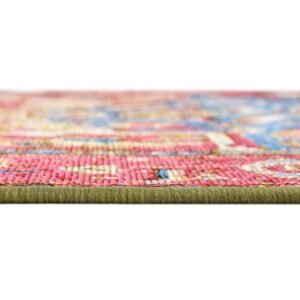 Detail image of  4' x 6'  Washable Traditional Indoor / Outdoor Rug