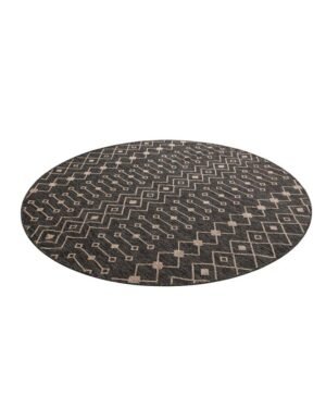 Detail image of  7' 10 x 7' 10  Washable Lattice Indoor / Outdoor Round Rug