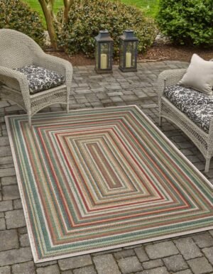 Detail image of  5' 3 x 7' 7  Washable Baja Indoor / Outdoor Rug