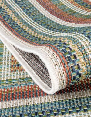 Detail image of  5' 3 x 7' 7  Washable Baja Indoor / Outdoor Rug